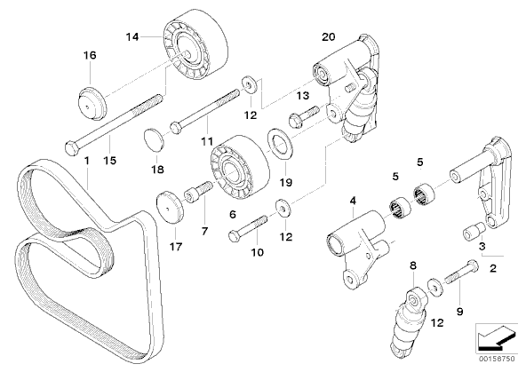 BMW S54 belt drive