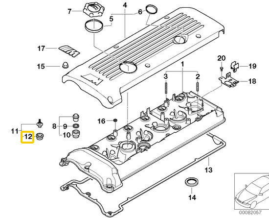 S54 Rocker Cover Stud Grommet