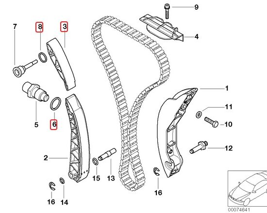 S54 Camshaft Tensioner Guide Kit