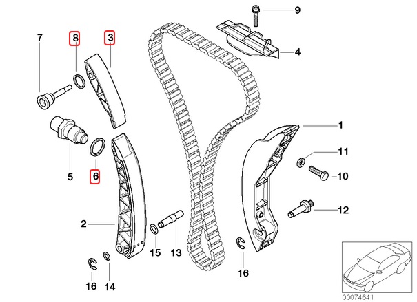 S54 Camshaft Tensioner Guide Kit