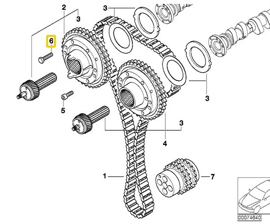 S54 Cam Sprocket Hub Bolts