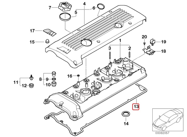 S54 Rocker Cover Gasket