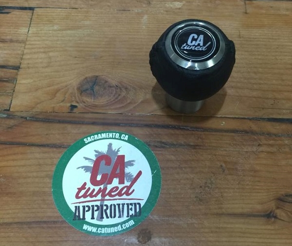 CAtuned Shift Knob Stainless Steel with Leather Hack