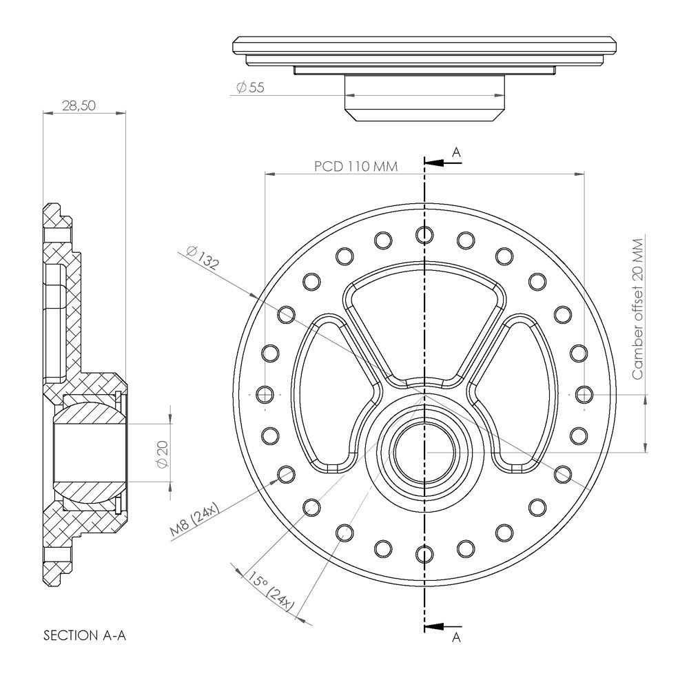 Millway Motorsport Fixed Camber Plates (E36/E46/E8X/E9X inc 1M/M3)