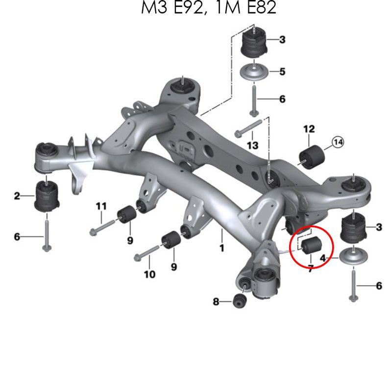 Millway Motorsport Rear Inner Lower Uniball Bushings (E82 1M, E9X M3, F8X M2/M2C/M3/M4)