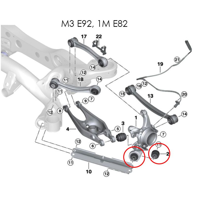 Millway Motorsport Uniball Rear Trailing Arm Outer Bushings (E82 1M/E9X M3)