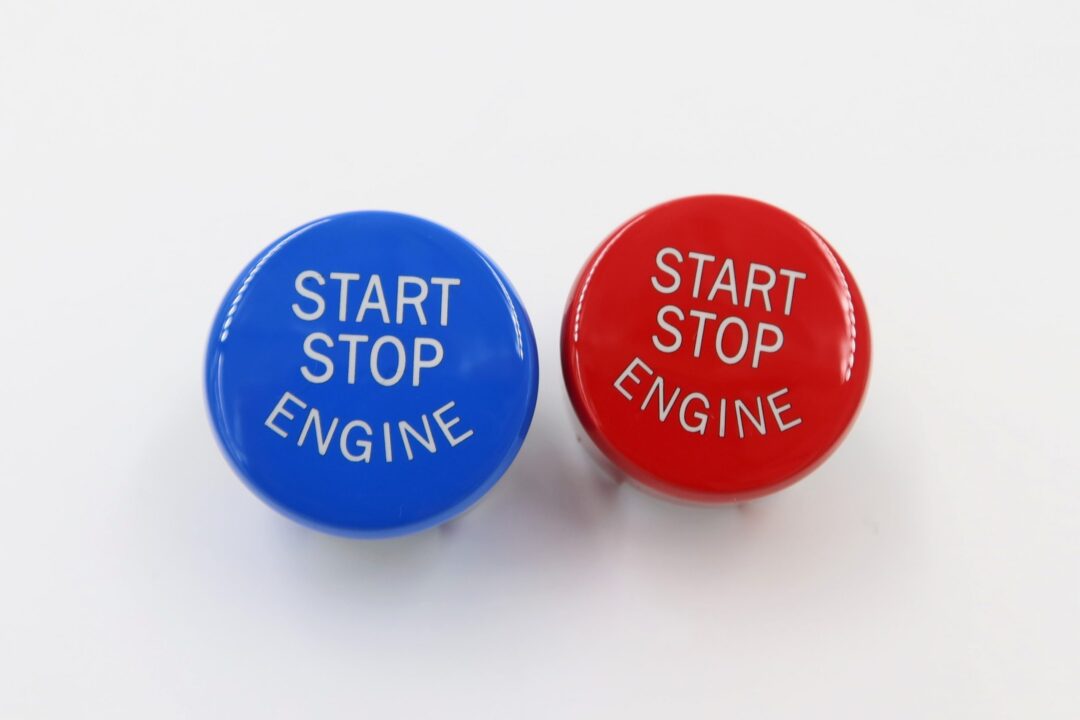 Red/Blue BMW Engine Start Stop Button (F Series)