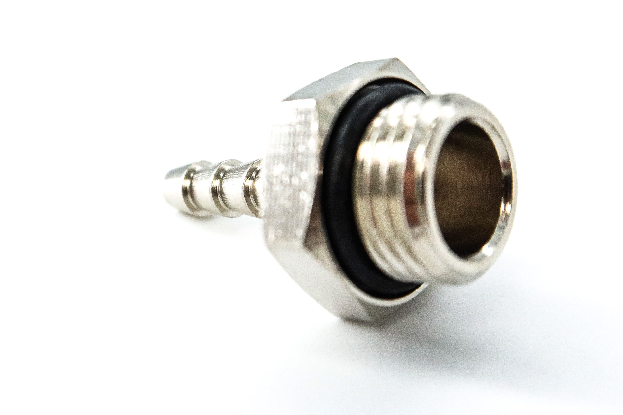 Nuke Performance 1/4" BSPP Barb Fitting to 4mm Hose Hack Engineering