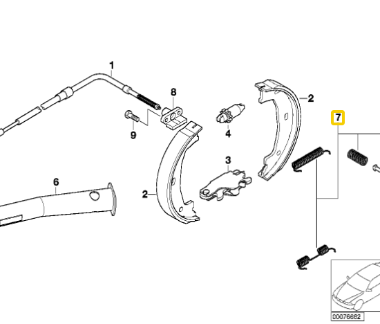 Genuine BMW Handbrake Repair Kit (E46, E39, E8X Z4) - Image 1
