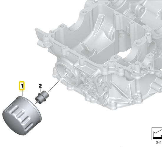 Oil Filter, Black - 11428409567