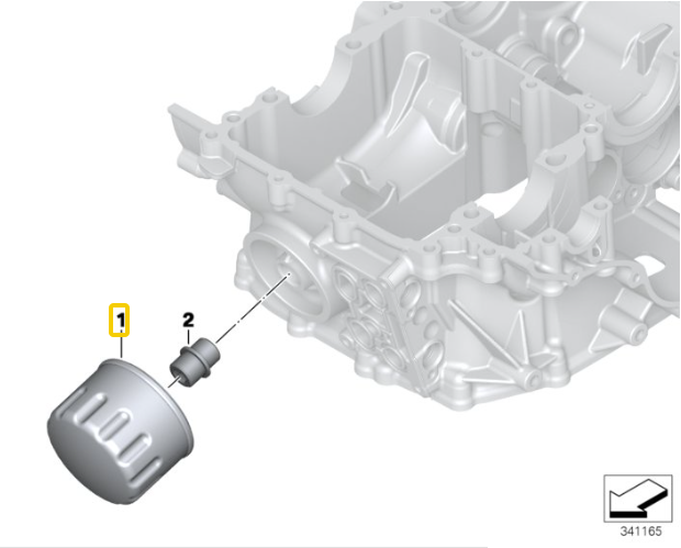 Oil Filter, Black - 11428409567