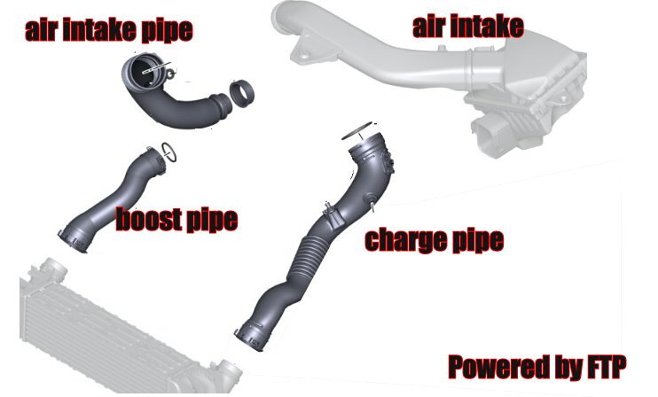 FTP Motorsport V2 N55 High-Flow Turbo Inlet (F2X/F3X M135i/M235i/335i/435i, F87 M2)