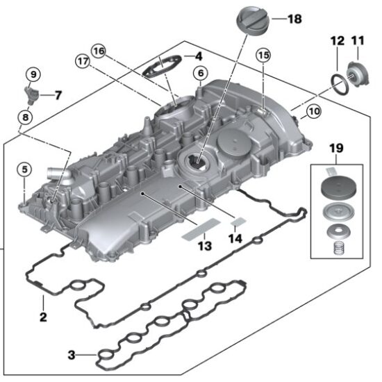 B58 PCV Repair Kit - 11121025447