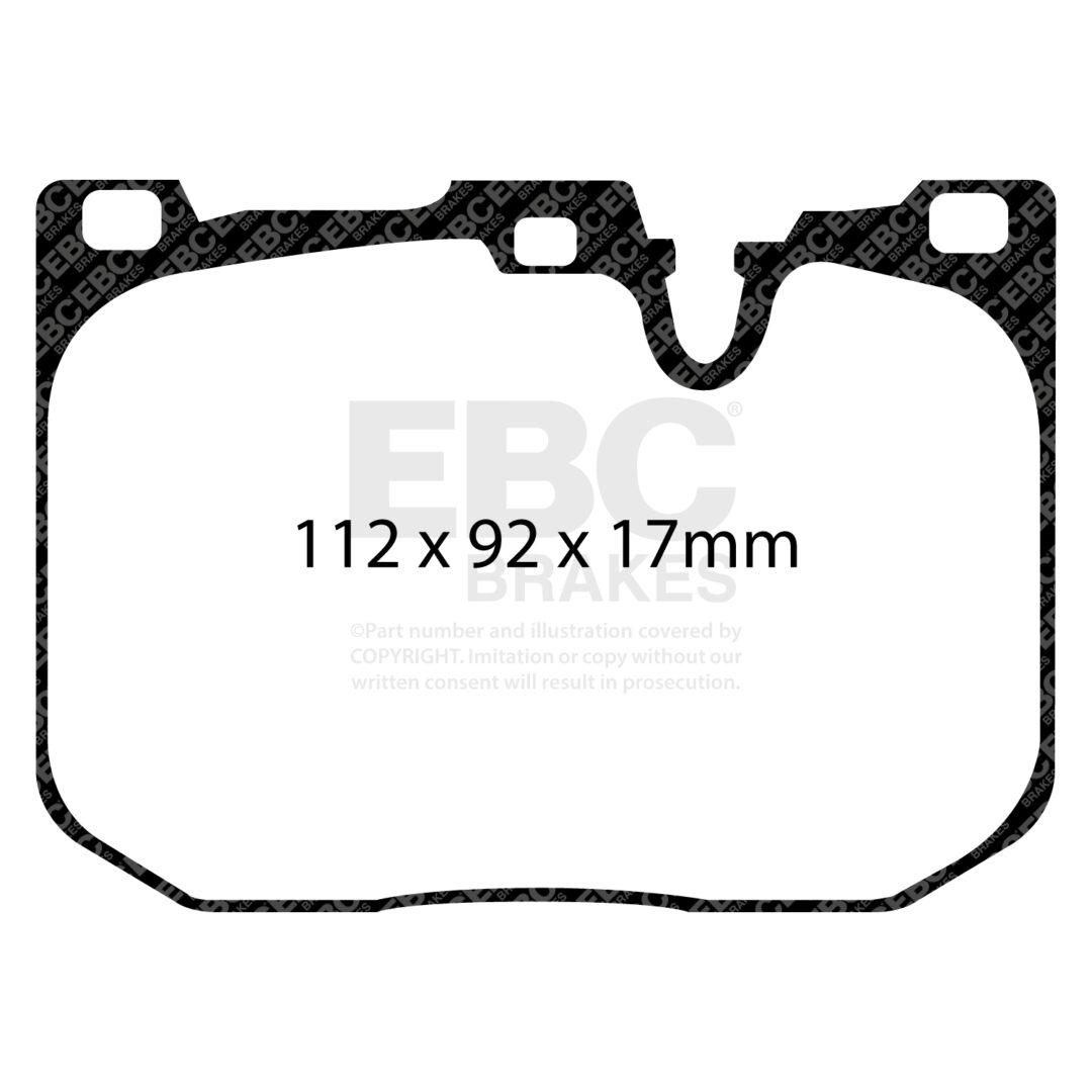 EBC RP-X Brake Pads for Front, F2X/F3X M135i/M235i/M140i/M240i/340i/440i, F8X M2/M2C/M3/M4.