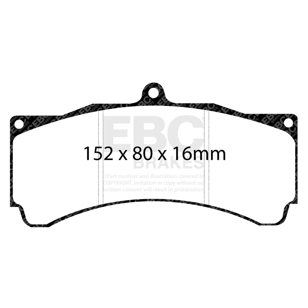 EBC Yellowstuff NDX Brake Pads for AP Racing CP5575 and K Sport Calipers.