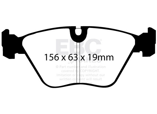 EBC RP-X Track and Race Brake Pads, Front for E36/E46 M3, E34 5 Series inc M5, E32 7 Series, Z3 M and Z4 M.