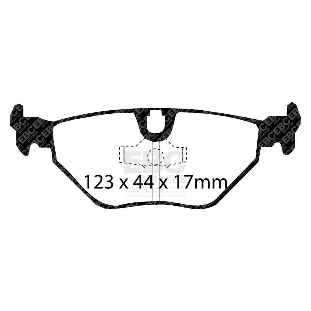 EBC Yellowstuff Brake Pads, Rear for E36/E46 M3, E34 5 Series inc M5, E32 7 Series, Z3 M and Z4 M.