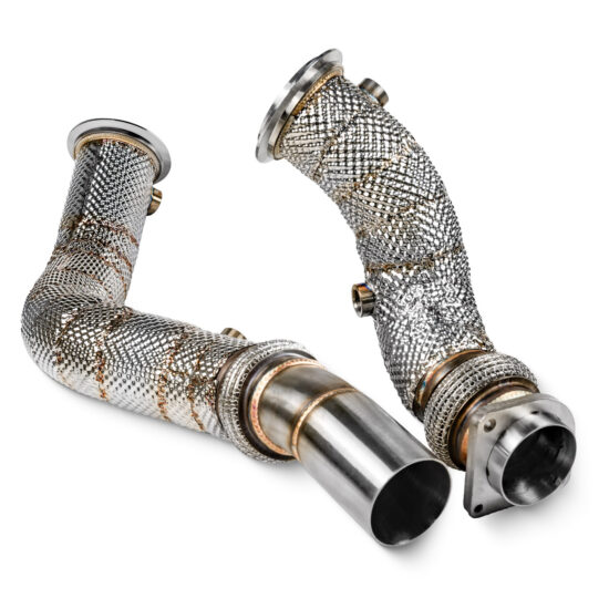 Scorpion Exhausts De-cat Downpipes for the F8X M2C, M3 and M4 with the S55 engine.